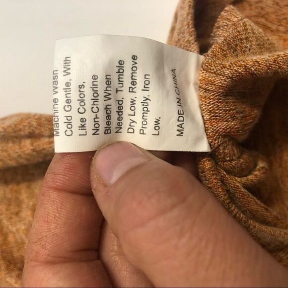 Shein curve cropped burnt orange twist front short sleeve top blouse cheap 1X - Picture 6 of 10